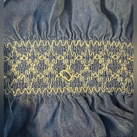 Lapis Western Smock dress in a denim like blue Size 2XL - Picture 6 of 7